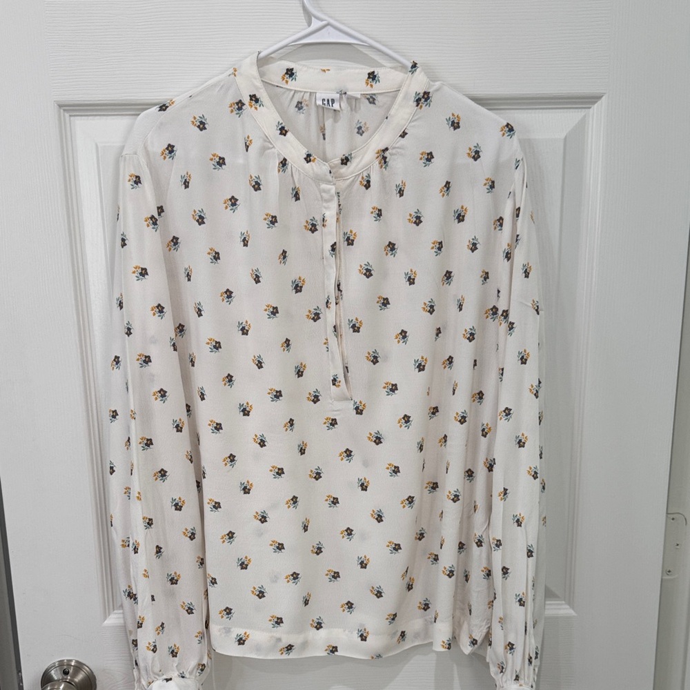 Cream Floral Blouse